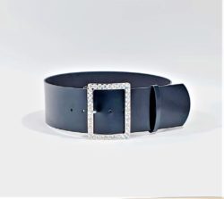 Curea piele neagra 8cm