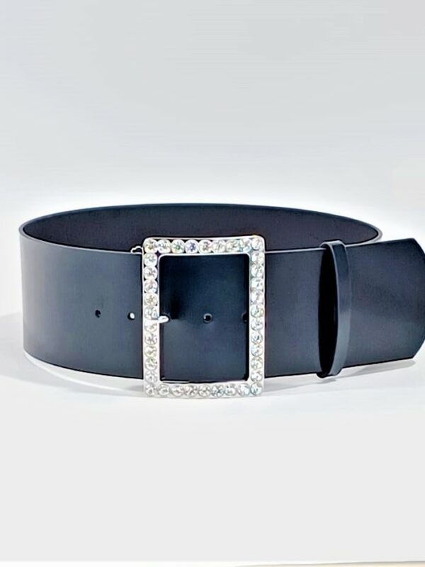 Curea piele neagra 8cm