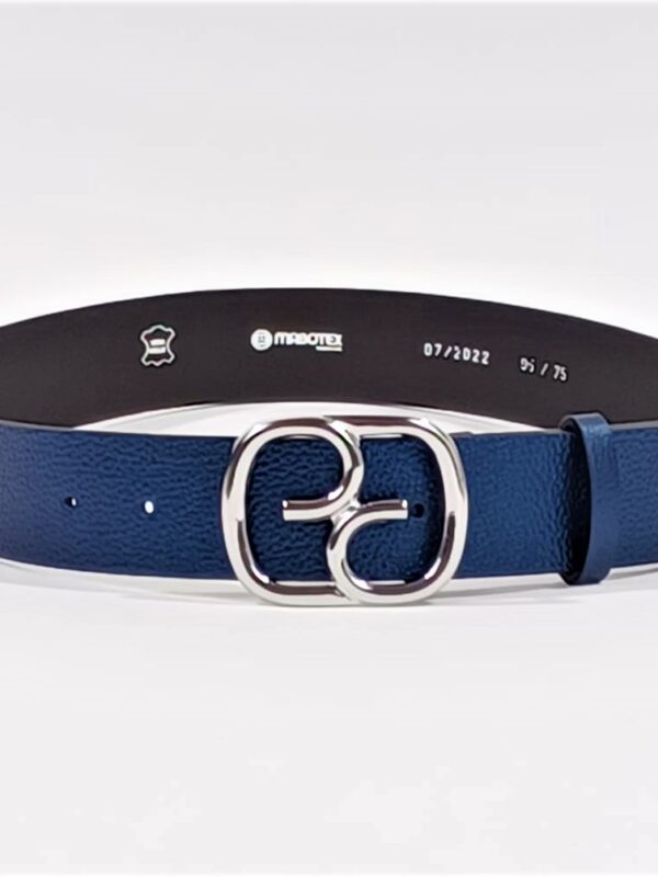 Curea piele albastra 4cm
