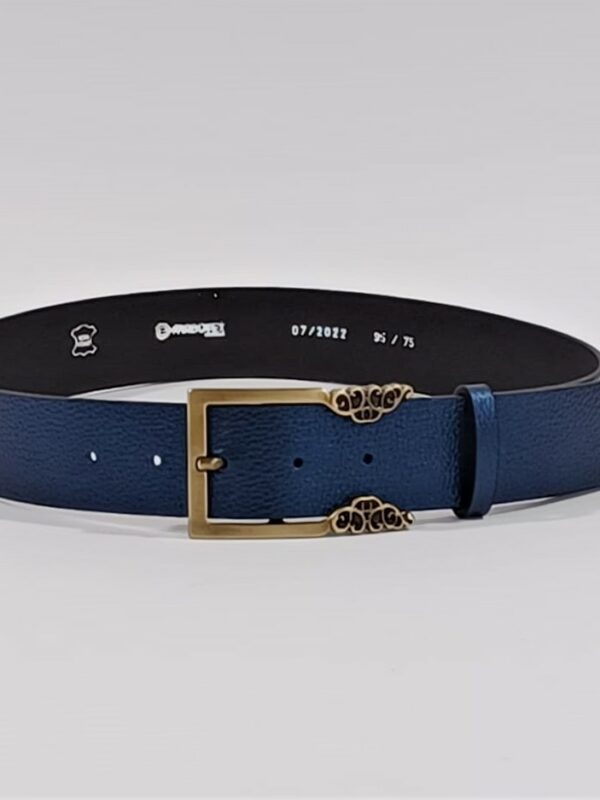 Curea piele albastra 4cm