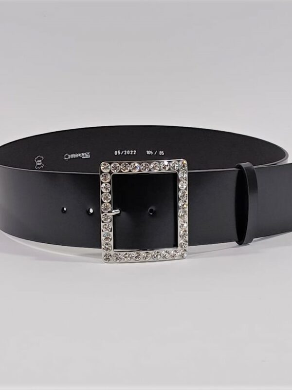 Curea piele neagra 6cm