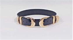 Curea piele naturala neagra 4cm