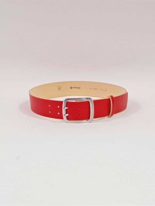 Curea piele rosie 4.5cm