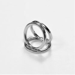 Inele metalice argintii