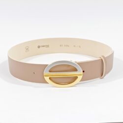 Curea piele naturala bej 4cm