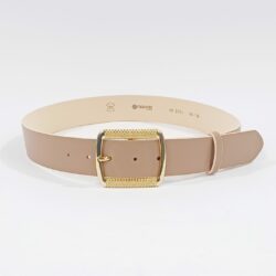 Curea piele naturala bej 4cm