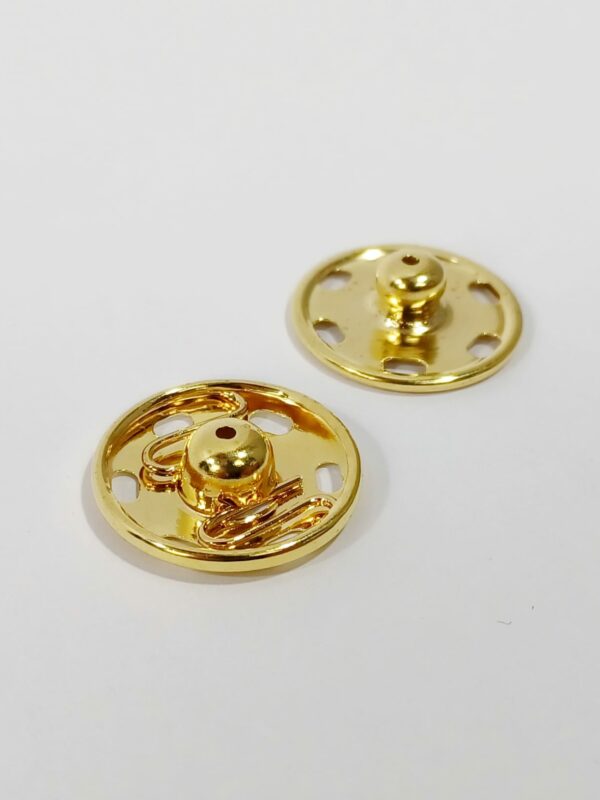 Set 6 capse metalice doua parti aurii 21mm