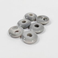 Set 30 nasturi poliester gri 1.8cm