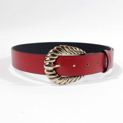 Curea piele grena 3.5cm