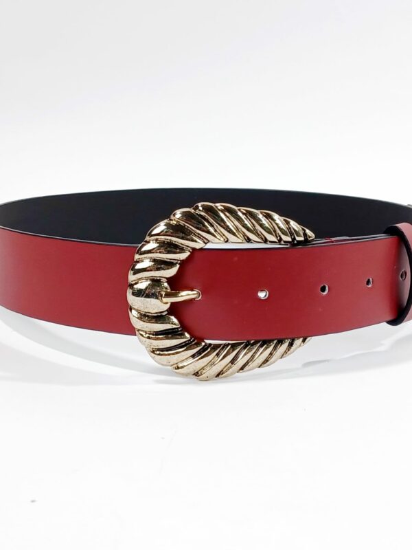 Curea piele grena 3.5cm